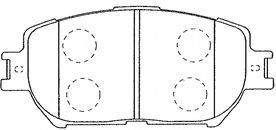 Imagine set placute frana,frana disc AISIN A1N073