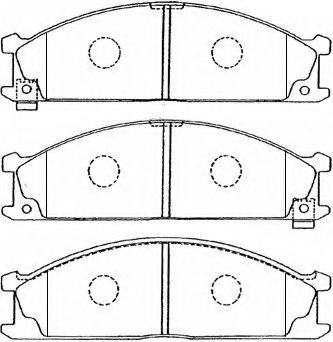 Imagine set placute frana,frana disc AISIN B1N011