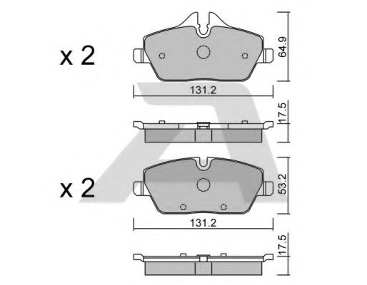 Imagine set placute frana,frana disc AISIN BPBM-1006