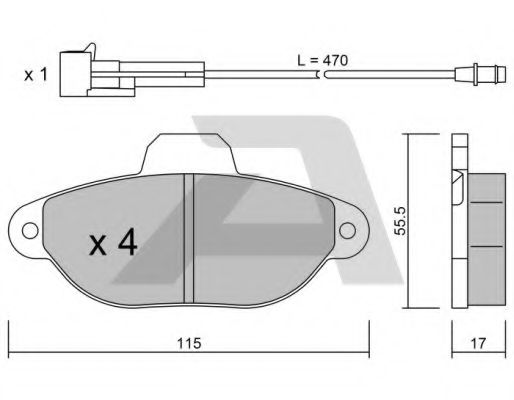 Imagine set placute frana,frana disc AISIN BPFI-1001