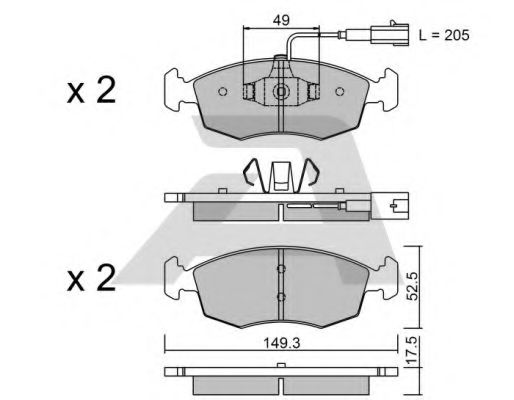 Imagine set placute frana,frana disc AISIN BPFI-1007