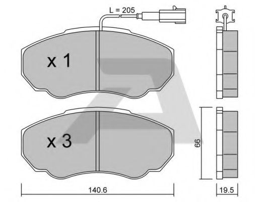 Imagine set placute frana,frana disc AISIN BPFI-1010