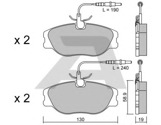 Imagine set placute frana,frana disc AISIN BPFI-1035