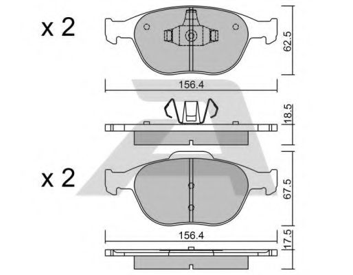 Imagine set placute frana,frana disc AISIN BPFO-1007