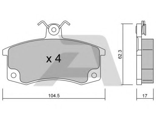 Imagine set placute frana,frana disc AISIN BPLA-1001