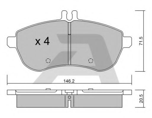 Imagine set placute frana,frana disc AISIN BPMB-1002