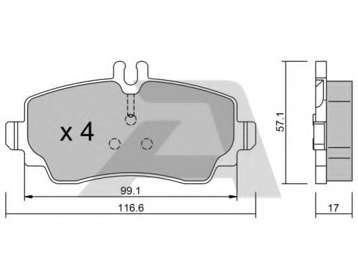 Imagine set placute frana,frana disc AISIN BPMB-1003