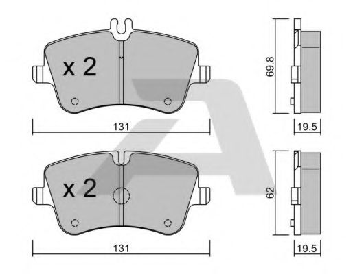 Imagine set placute frana,frana disc AISIN BPMB-1007