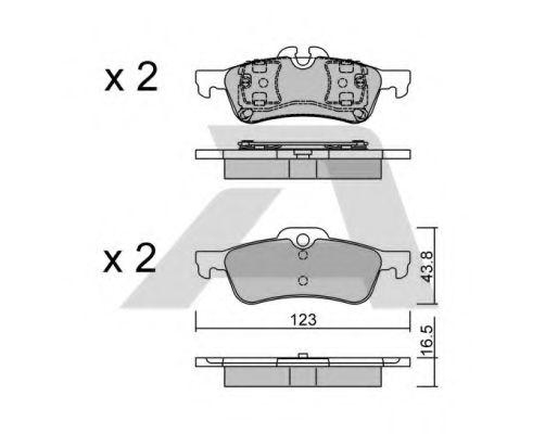 Imagine set placute frana,frana disc AISIN BPMB-2001