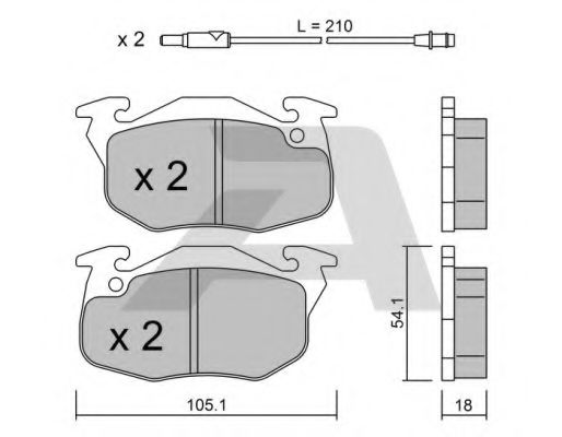 Imagine set placute frana,frana disc AISIN BPPE-1003