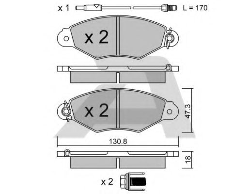 Imagine set placute frana,frana disc AISIN BPRE-1007