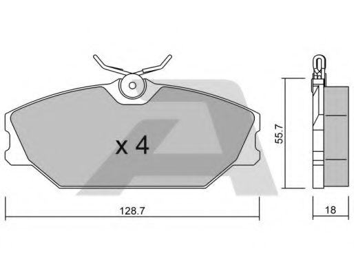 Imagine set placute frana,frana disc AISIN BPRE-1013