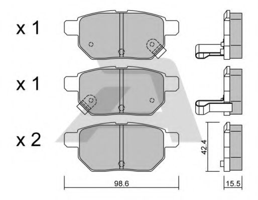 Imagine set placute frana,frana disc AISIN BPTO-2006