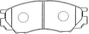 Imagine set placute frana,frana disc AISIN D1N042