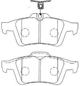 Imagine set placute frana,frana disc AISIN E2N065