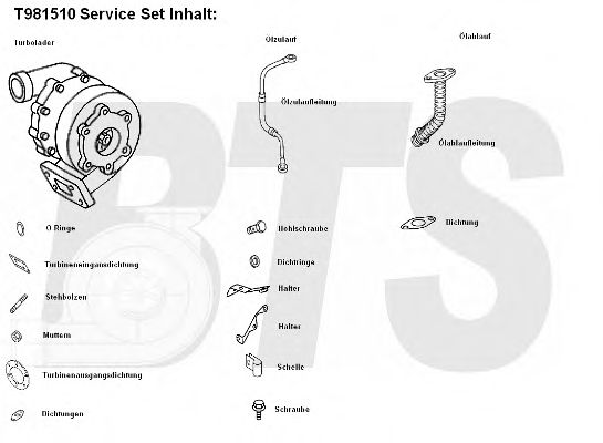 Compresor,sistem de supraalimentare BTS Turbo T981510