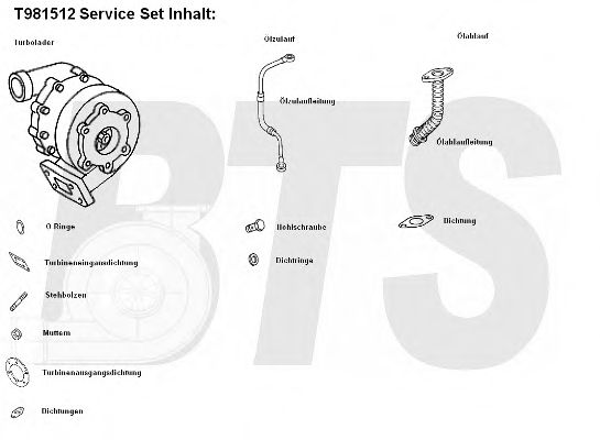 Imagine Compresor,sistem de supraalimentare BTS Turbo T981512