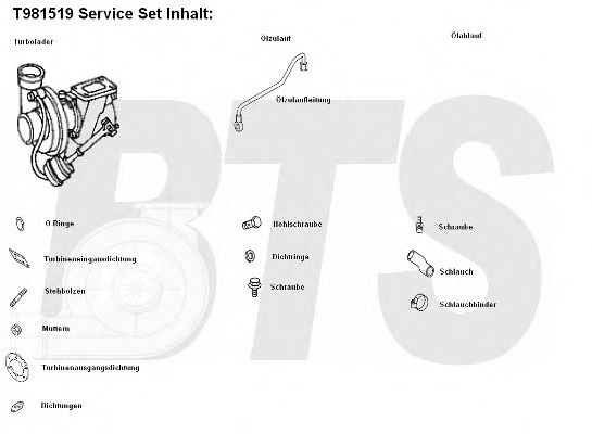 Imagine Compresor,sistem de supraalimentare BTS Turbo T981519