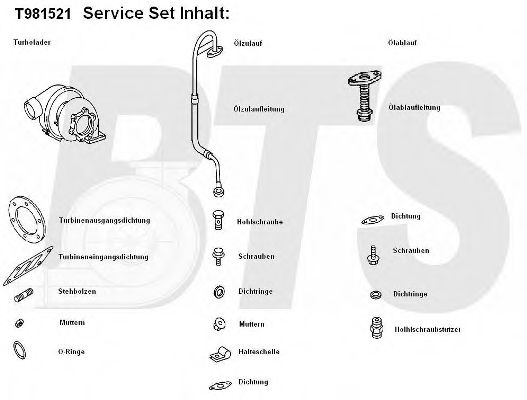 Compresor,sistem de supraalimentare BTS Turbo T981521