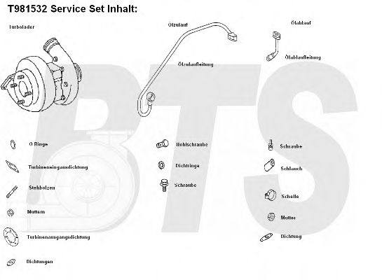 Imagine Compresor,sistem de supraalimentare BTS Turbo T981532