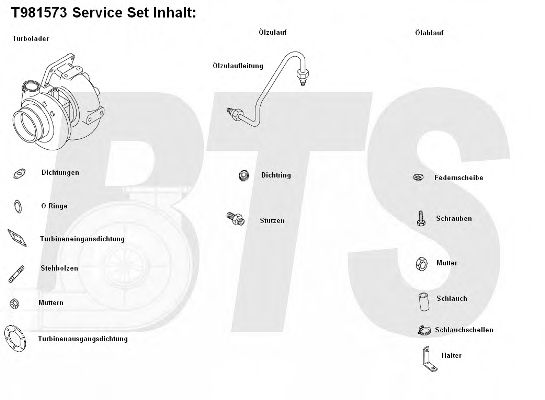Compresor,sistem de supraalimentare BTS Turbo T981573