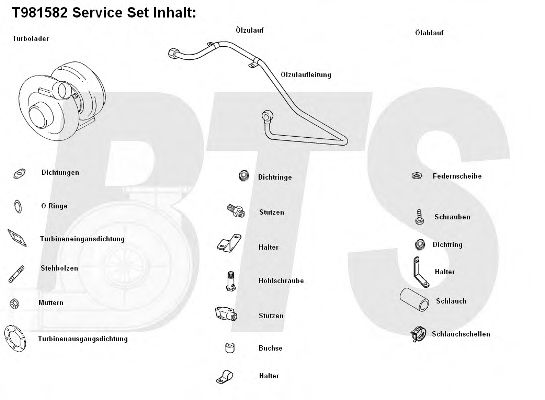 Compresor,sistem de supraalimentare BTS Turbo T981582