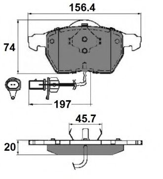 Imagine set placute frana,frana disc NATIONAL NP2044