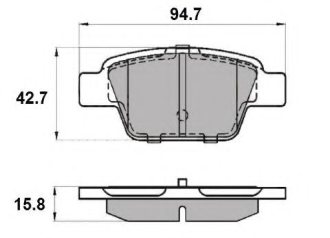 Imagine set placute frana,frana disc NATIONAL NP2078