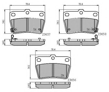 Imagine set placute frana,frana disc NATIONAL NP2108