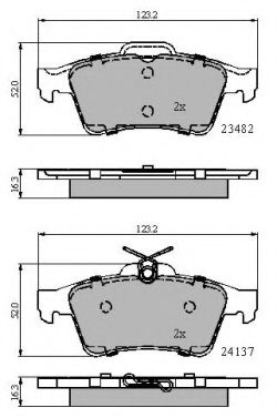 Imagine set placute frana,frana disc NATIONAL NP2137