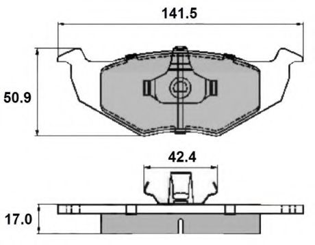 Imagine set placute frana,frana disc NATIONAL NP2147