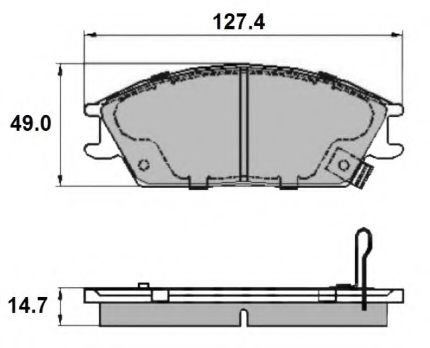 Imagine set placute frana,frana disc NATIONAL NP2157