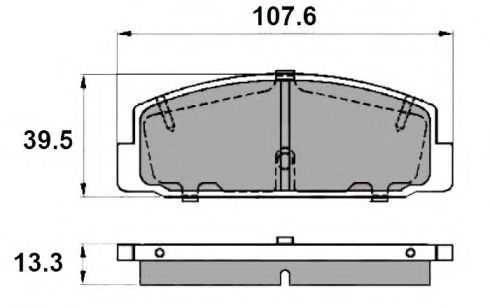 Imagine set placute frana,frana disc NATIONAL NP2195