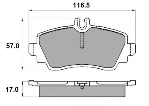 Imagine set placute frana,frana disc NATIONAL NP2203