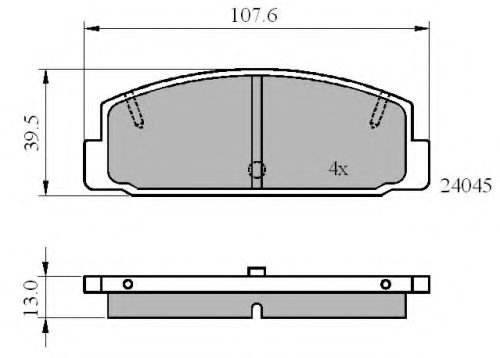 Imagine set placute frana,frana disc NATIONAL NP2225