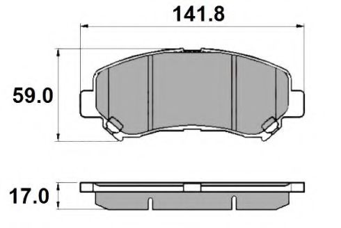 Imagine set placute frana,frana disc NATIONAL NP2277