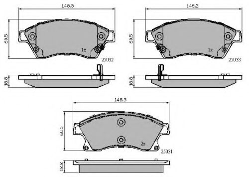 Imagine set placute frana,frana disc NATIONAL NP2511