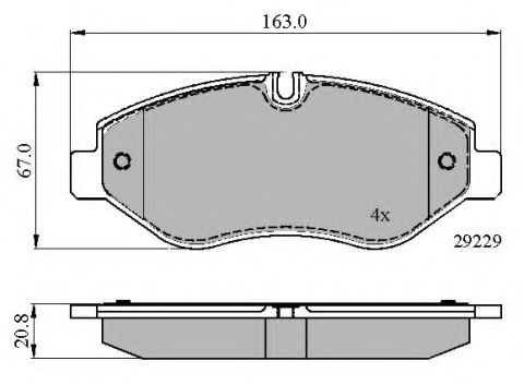 Imagine set placute frana,frana disc NATIONAL NP2525