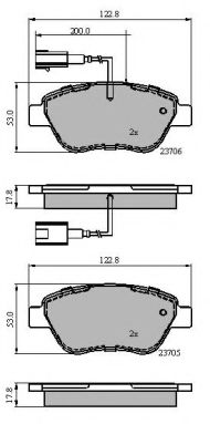 Imagine set placute frana,frana disc NATIONAL NP2539