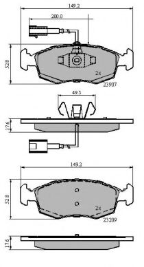 Imagine set placute frana,frana disc NATIONAL NP2542