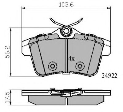 Imagine set placute frana,frana disc NATIONAL NP2546