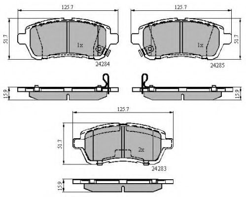 Imagine set placute frana,frana disc NATIONAL NP2603