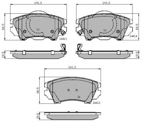 Imagine set placute frana,frana disc NATIONAL NP2612