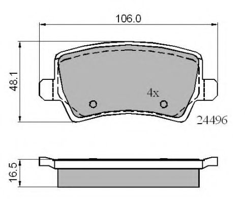 Imagine set placute frana,frana disc NATIONAL NP2623