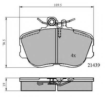 Imagine set placute frana,frana disc NATIONAL NP2656