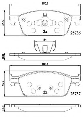 Imagine set placute frana,frana disc NATIONAL NP2695