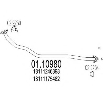 Imagine Racord evacuare MTS 01.10980