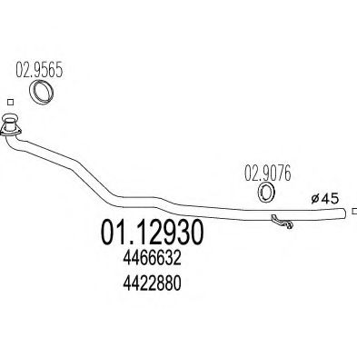 Racord evacuare MTS 01.12930