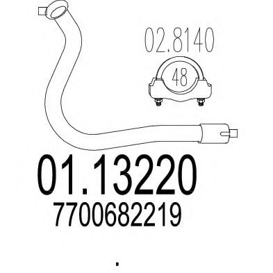Imagine Racord evacuare MTS 01.13220