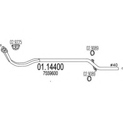 Racord evacuare MTS 01.14400